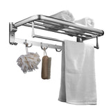 Modern Stainless Steel Bath Shelf Paper Holder Bath Hardware Set Clearhalo 'Bathroom Hardware Sets' 'Bathroom Hardware' 'Bathroom Remodel & Bathroom Fixtures' 'bathroom_hardware_sets' 'Home Improvement' 'home_improvement' 'home_improvement_bathroom_hardware_sets' 6778225