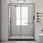 Glass and Metal Shower Door Simple Inline Black Shower Bath Door Clear Glass Clearhalo 'Bathroom Remodel & Bathroom Fixtures' 'Home Improvement' 'home_improvement' 'home_improvement_shower_tub_doors' 'Shower and Tub Doors' 'shower_tub_doors' 'Showers & Bathtubs' 6778288