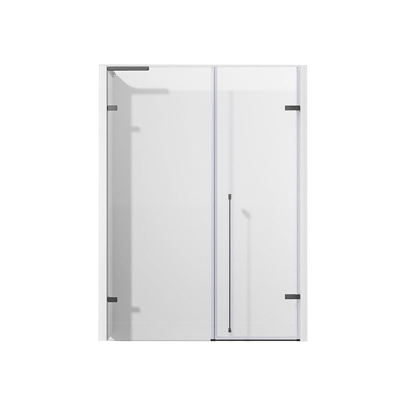 Transparent Glass Shower Door Simple One-line Hinged Shower Bath Door Clearhalo 'Bathroom Remodel & Bathroom Fixtures' 'Home Improvement' 'home_improvement' 'home_improvement_shower_tub_doors' 'Shower and Tub Doors' 'shower_tub_doors' 'Showers & Bathtubs' 6778473