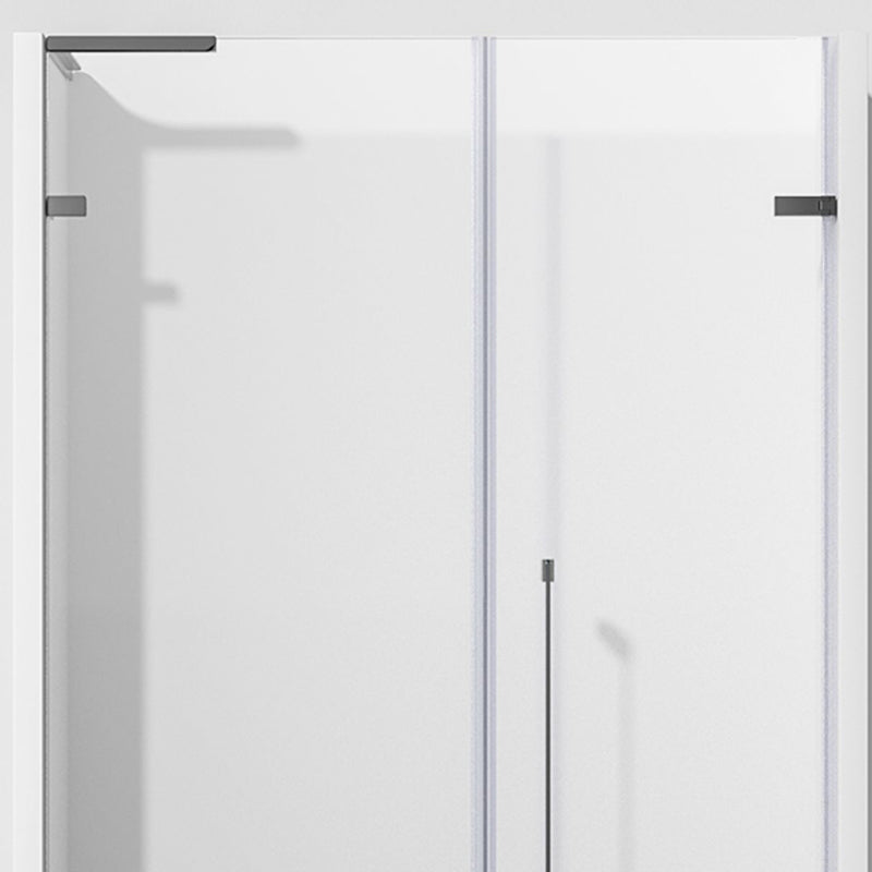 Transparent Glass Shower Door Simple One-line Hinged Shower Bath Door Clearhalo 'Bathroom Remodel & Bathroom Fixtures' 'Home Improvement' 'home_improvement' 'home_improvement_shower_tub_doors' 'Shower and Tub Doors' 'shower_tub_doors' 'Showers & Bathtubs' 6778474