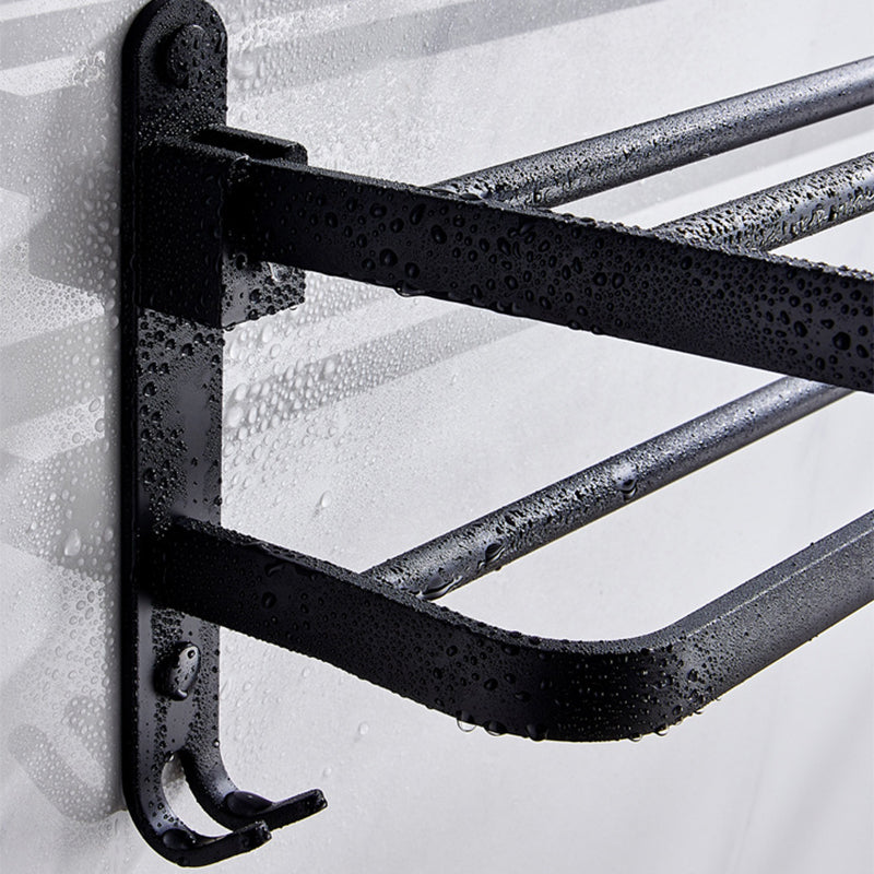 Contemporary Aluminum Bath Hardware Set Black Bathroom Accessory Kit Clearhalo 'Bathroom Hardware Sets' 'Bathroom Hardware' 'Bathroom Remodel & Bathroom Fixtures' 'bathroom_hardware_sets' 'Home Improvement' 'home_improvement' 'home_improvement_bathroom_hardware_sets' 6778502