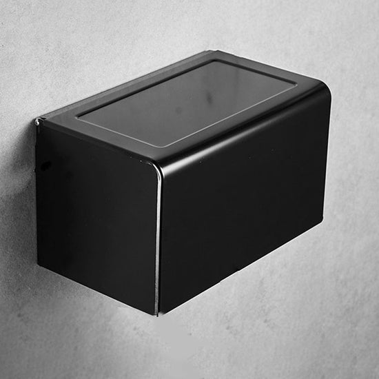 Contemporary 8-Piece Bathroom Hardware Set Matte Black Bath Shelf/Paper ...