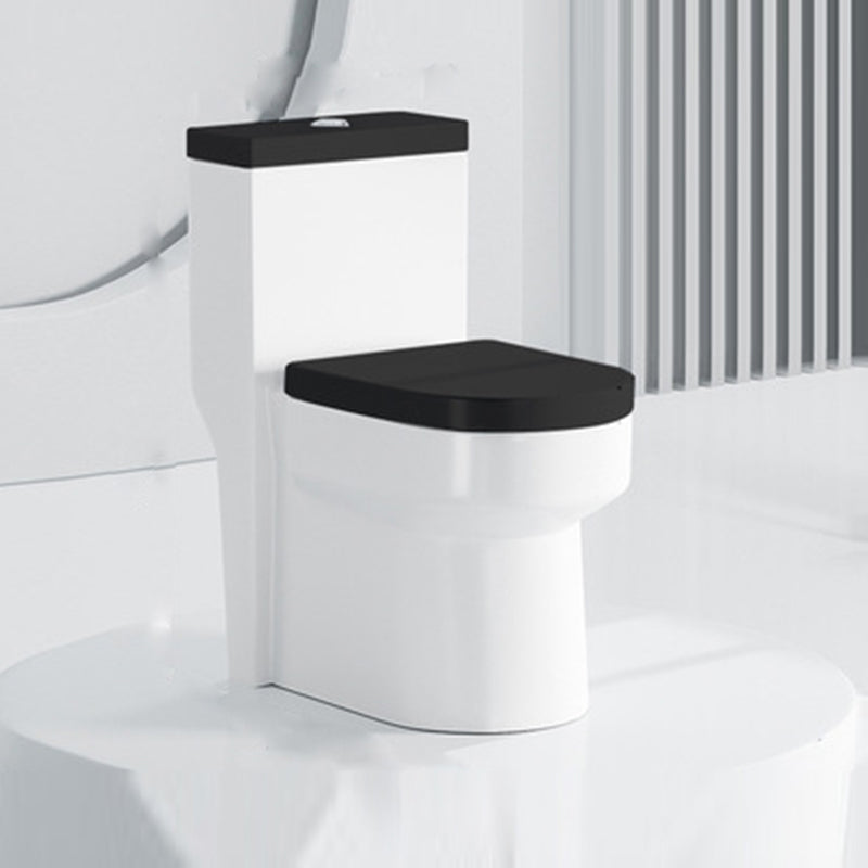 Traditional All-In-One Urine Toilet Floor Mounted Porcelain Siphon Jet Toilet 14"L x 25"W x 29"H Black/ White Clearhalo 'Bathroom Remodel & Bathroom Fixtures' 'Home Improvement' 'home_improvement' 'home_improvement_toilets' 'Toilets & Bidets' 'Toilets' 6778676