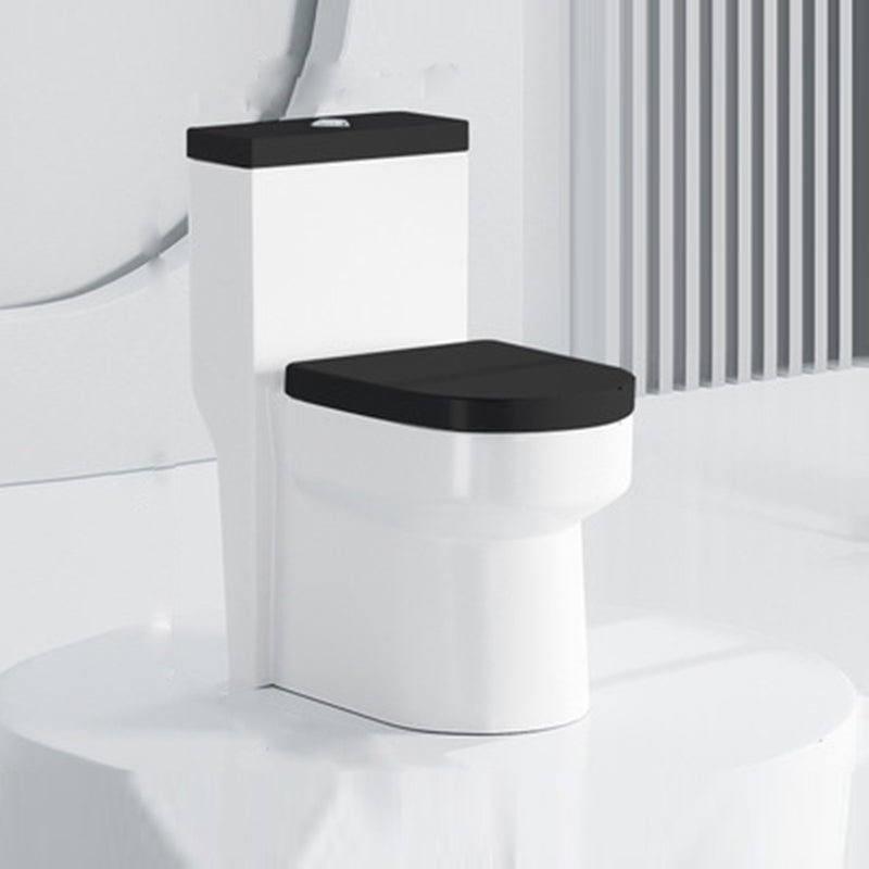 Traditional All-In-One Urine Toilet Floor Mounted Porcelain Siphon Jet Toilet 14"L x 25"W x 29"H Black White Clearhalo 'Bathroom Remodel & Bathroom Fixtures' 'Home Improvement' 'home_improvement' 'home_improvement_toilets' 'Toilets & Bidets' 'Toilets' 6778676