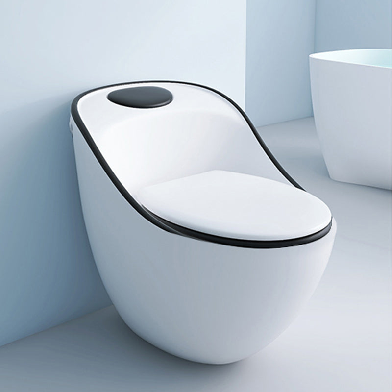 Modern Floor Mount Urine Toilet Concealed Tank Ceramic Toilet Bowl with Toilet Seat White Black Clearhalo 'Bathroom Remodel & Bathroom Fixtures' 'Home Improvement' 'home_improvement' 'home_improvement_toilets' 'Toilets & Bidets' 'Toilets' 6778696
