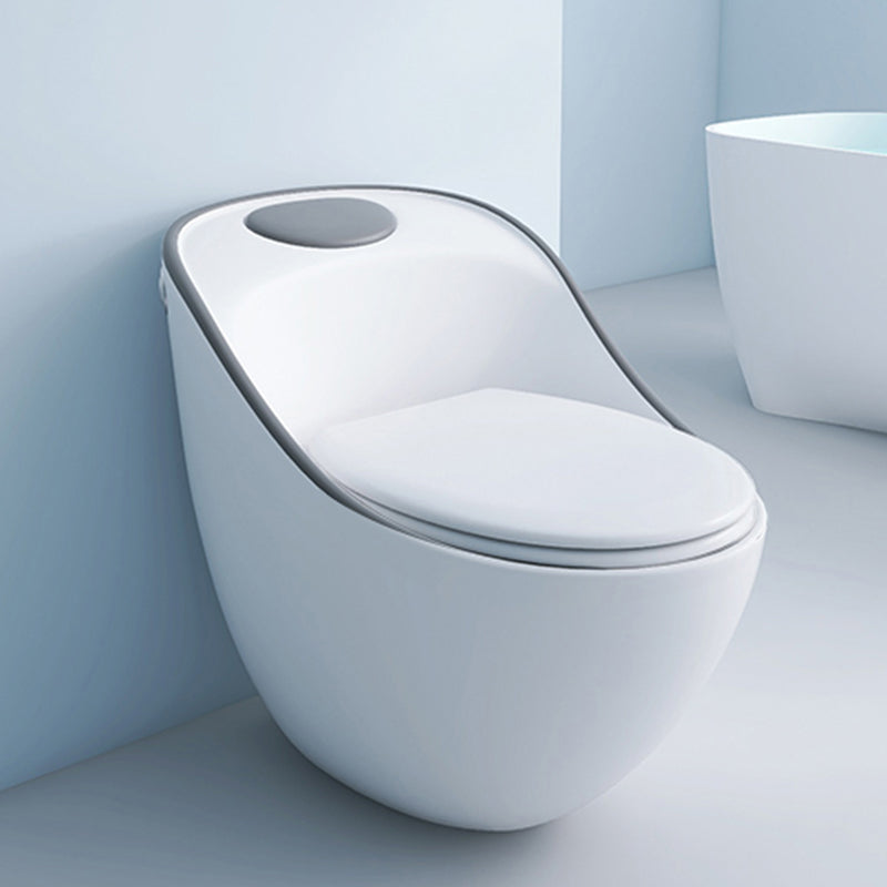 Modern Floor Mount Urine Toilet Concealed Tank Ceramic Toilet Bowl with Toilet Seat White Gray Clearhalo 'Bathroom Remodel & Bathroom Fixtures' 'Home Improvement' 'home_improvement' 'home_improvement_toilets' 'Toilets & Bidets' 'Toilets' 6778698