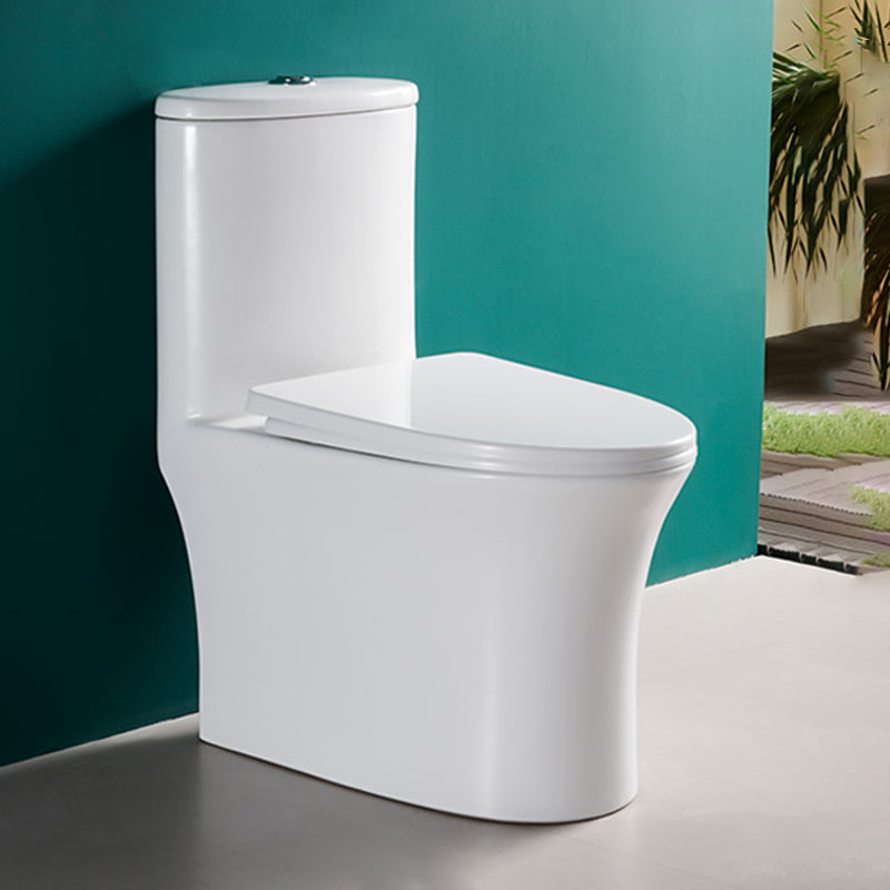 Traditional Toilet Bowl All-In-One Floor Mounted Siphon Jet Toilet White 15"L x 27"W x 30"H Clearhalo 'Bathroom Remodel & Bathroom Fixtures' 'Home Improvement' 'home_improvement' 'home_improvement_toilets' 'Toilets & Bidets' 'Toilets' 6778771