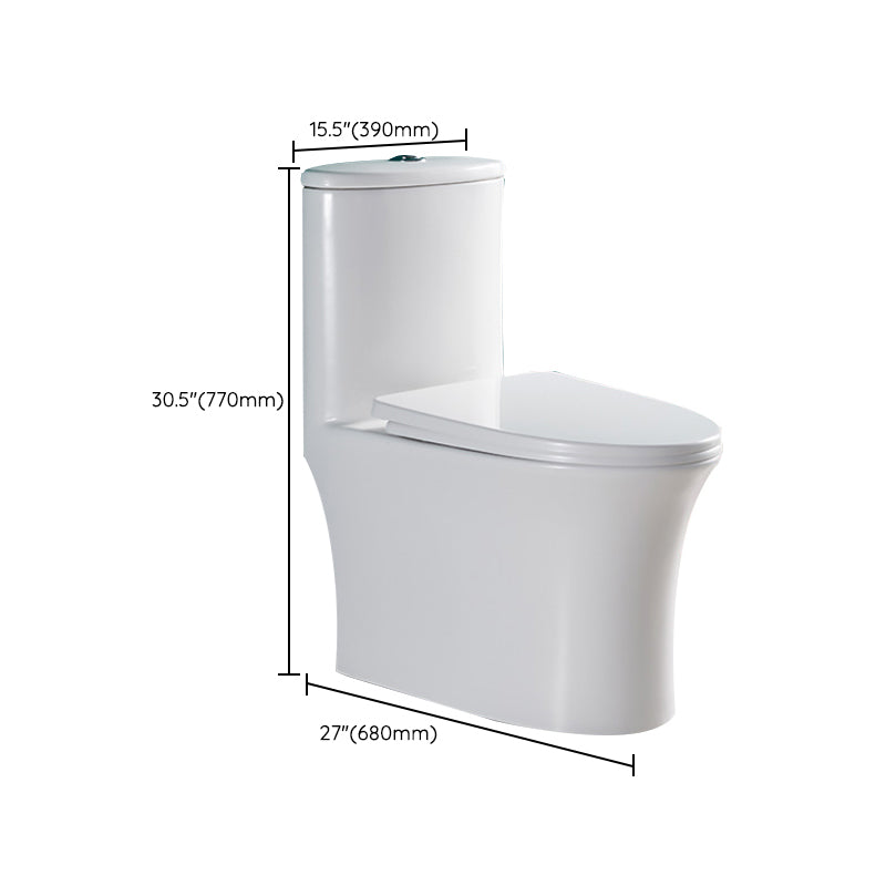 Traditional Toilet Bowl All-In-One Floor Mounted Siphon Jet Toilet Clearhalo 'Bathroom Remodel & Bathroom Fixtures' 'Home Improvement' 'home_improvement' 'home_improvement_toilets' 'Toilets & Bidets' 'Toilets' 6778790