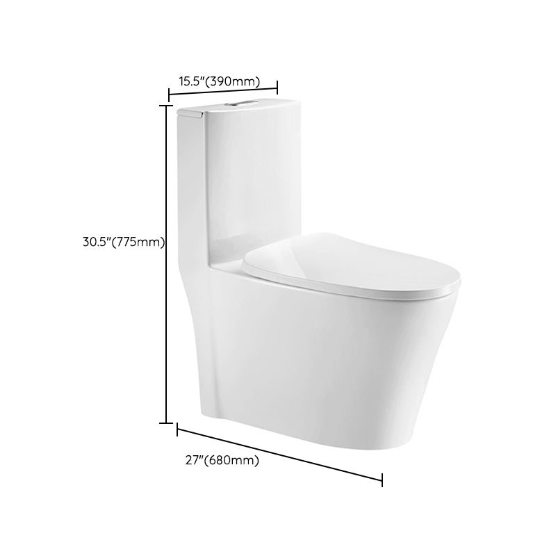 Traditional Toilet Bowl All-In-One Floor Mounted Siphon Jet Toilet Clearhalo 'Bathroom Remodel & Bathroom Fixtures' 'Home Improvement' 'home_improvement' 'home_improvement_toilets' 'Toilets & Bidets' 'Toilets' 6778792
