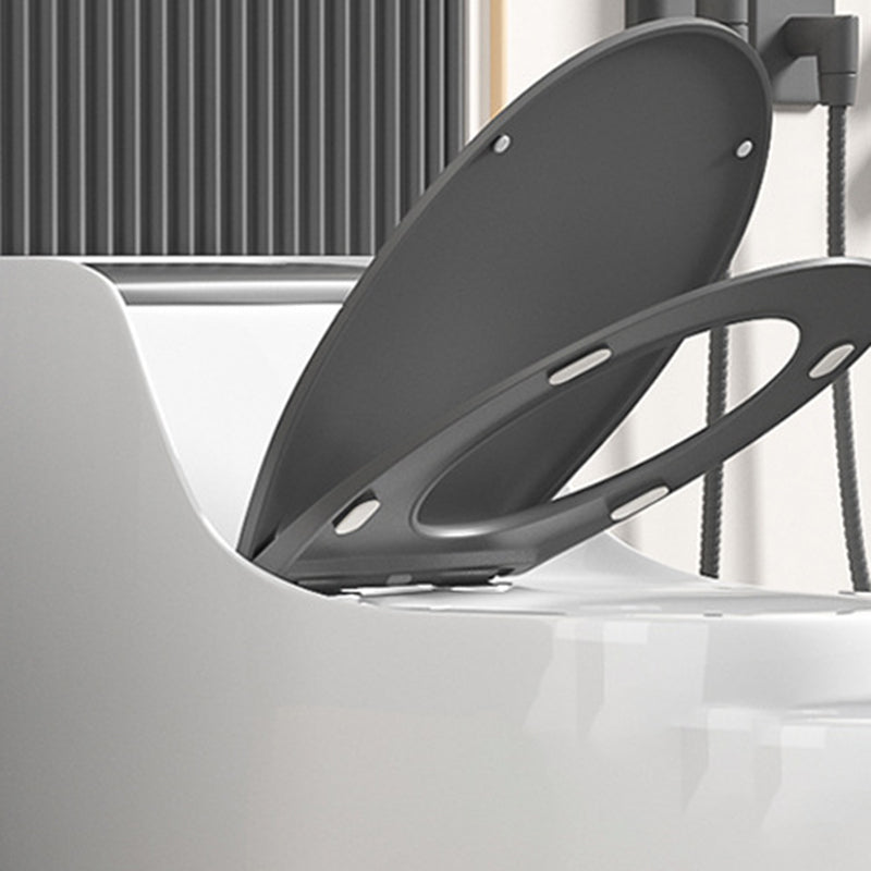 Modern Floor Mounted Ceramic Toilet One Piece Flush Toilet with Toilet Seat Clearhalo 'Bathroom Remodel & Bathroom Fixtures' 'Home Improvement' 'home_improvement' 'home_improvement_toilets' 'Toilets & Bidets' 'Toilets' 6778874