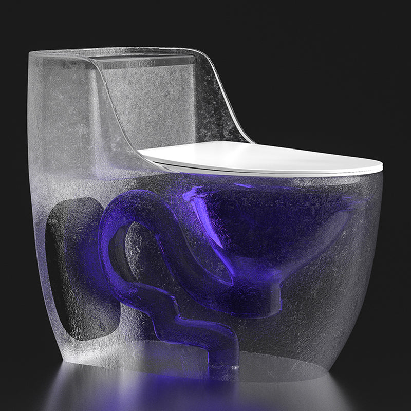 Modern Floor Mounted Ceramic Toilet One Piece Flush Toilet with Toilet Seat Clearhalo 'Bathroom Remodel & Bathroom Fixtures' 'Home Improvement' 'home_improvement' 'home_improvement_toilets' 'Toilets & Bidets' 'Toilets' 6778884