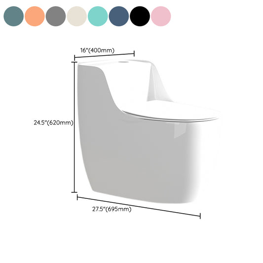 Modern Floor Mounted Ceramic Toilet One Piece Flush Toilet with Toilet Seat Clearhalo 'Bathroom Remodel & Bathroom Fixtures' 'Home Improvement' 'home_improvement' 'home_improvement_toilets' 'Toilets & Bidets' 'Toilets' 6778885