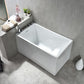 Acrylic Soaking Bathtub Antique Finish Rectangular Bathtub (Shelf not Included) With Seat Tub with Silver 5-Piece Set Clearhalo 'Bathroom Remodel & Bathroom Fixtures' 'Bathtubs' 'Home Improvement' 'home_improvement' 'home_improvement_bathtubs' 'Showers & Bathtubs' 6778957