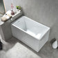 Acrylic Soaking Bathtub Antique Finish Rectangular Bathtub (Shelf not Included) With Seat Tub Clearhalo 'Bathroom Remodel & Bathroom Fixtures' 'Bathtubs' 'Home Improvement' 'home_improvement' 'home_improvement_bathtubs' 'Showers & Bathtubs' 6778959