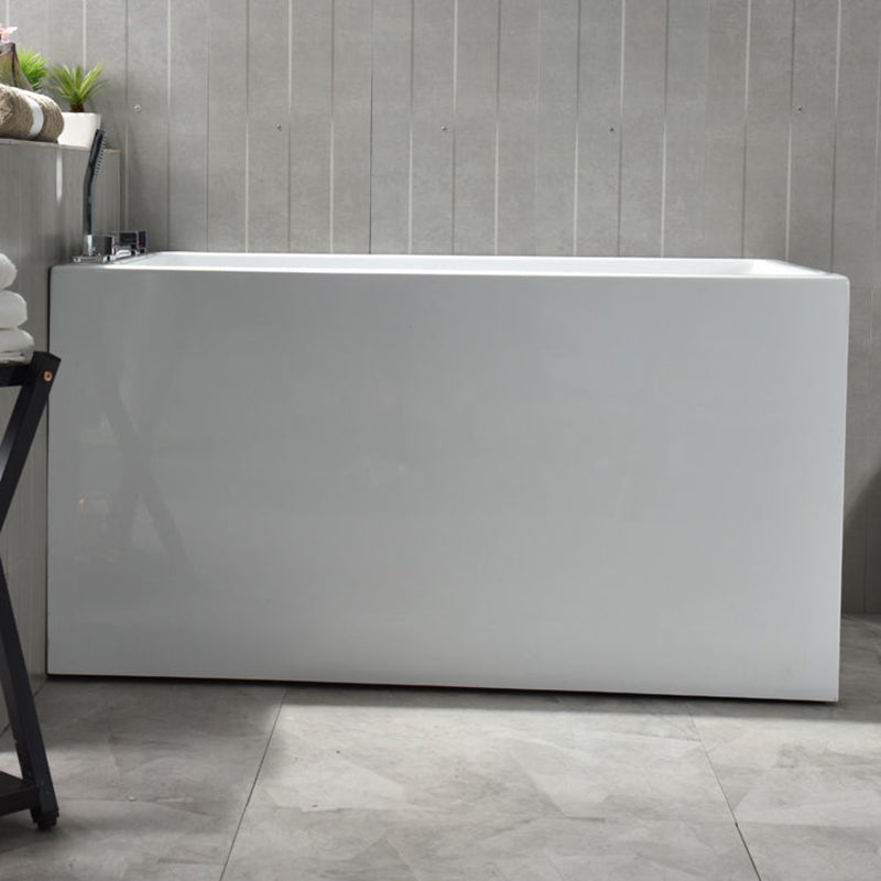 Acrylic Soaking Bathtub Antique Finish Rectangular Bathtub (Shelf not Included) Clearhalo 'Bathroom Remodel & Bathroom Fixtures' 'Bathtubs' 'Home Improvement' 'home_improvement' 'home_improvement_bathtubs' 'Showers & Bathtubs' 6778966