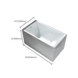 Acrylic Soaking Bathtub Antique Finish Rectangular Bathtub (Shelf not Included) Clearhalo 'Bathroom Remodel & Bathroom Fixtures' 'Bathtubs' 'Home Improvement' 'home_improvement' 'home_improvement_bathtubs' 'Showers & Bathtubs' 6778971