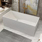Stone Soaking Bathtub Antique Finish Rectangular Back to Wall Bath Tub Matte White 59"L x 28"W x 22"H Clearhalo 'Bathroom Remodel & Bathroom Fixtures' 'Bathtubs' 'Home Improvement' 'home_improvement' 'home_improvement_bathtubs' 'Showers & Bathtubs' 6779006