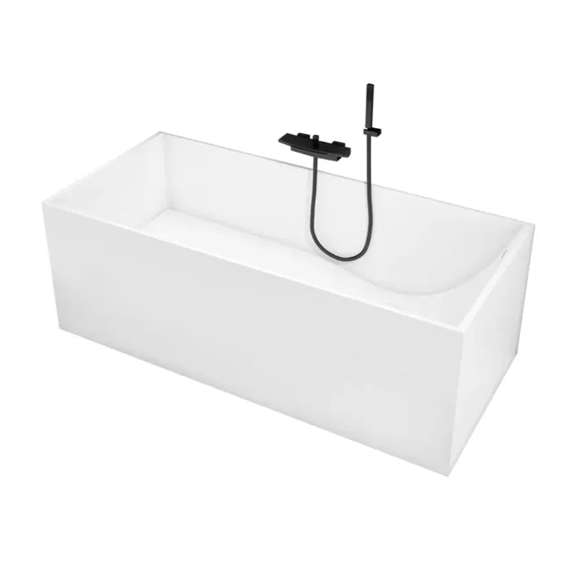 Stone Soaking Bathtub Antique Finish Rectangular Back to Wall Bath Tub Clearhalo 'Bathroom Remodel & Bathroom Fixtures' 'Bathtubs' 'Home Improvement' 'home_improvement' 'home_improvement_bathtubs' 'Showers & Bathtubs' 6779013