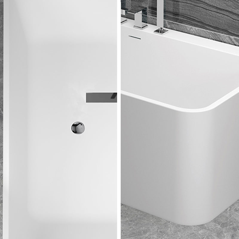 Stone Rectangular Soaking Bathtub Antique Finish Back to Wall Bath Tub Clearhalo 'Bathroom Remodel & Bathroom Fixtures' 'Bathtubs' 'Home Improvement' 'home_improvement' 'home_improvement_bathtubs' 'Showers & Bathtubs' 6779037