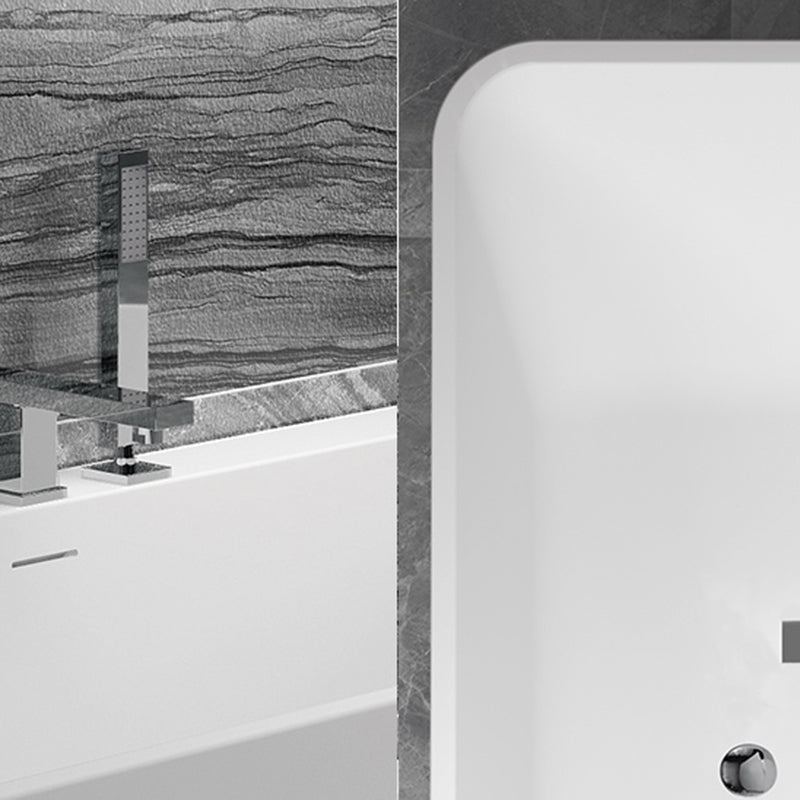 Stone Rectangular Soaking Bathtub Antique Finish Back to Wall Bath Tub Clearhalo 'Bathroom Remodel & Bathroom Fixtures' 'Bathtubs' 'Home Improvement' 'home_improvement' 'home_improvement_bathtubs' 'Showers & Bathtubs' 6779038