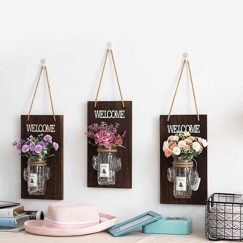 Purple Flower Wall String Lights Rustic Style Clear Glass Shade Wall Sconce for Cafe Purple Clearhalo 'Wall Lamps & Sconces' 'Wall Lights' Lighting' 678201