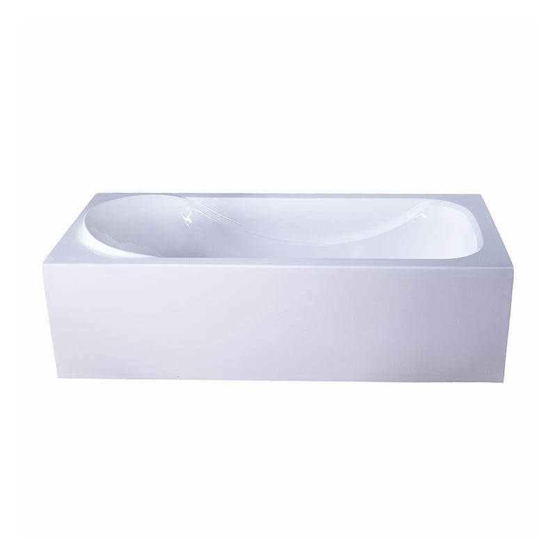 Soaking Bathtub Acrylic Antique Finish Rectangular Back to Wall Bath Tub Clearhalo 'Bathroom Remodel & Bathroom Fixtures' 'Bathtubs' 'Home Improvement' 'home_improvement' 'home_improvement_bathtubs' 'Showers & Bathtubs' 6782244