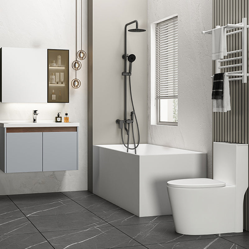 Antique Finish Soaking Bathtub Acrylic Rectangular Back to Wall Bath Tub Clearhalo 'Bathroom Remodel & Bathroom Fixtures' 'Bathtubs' 'Home Improvement' 'home_improvement' 'home_improvement_bathtubs' 'Showers & Bathtubs' 6782276