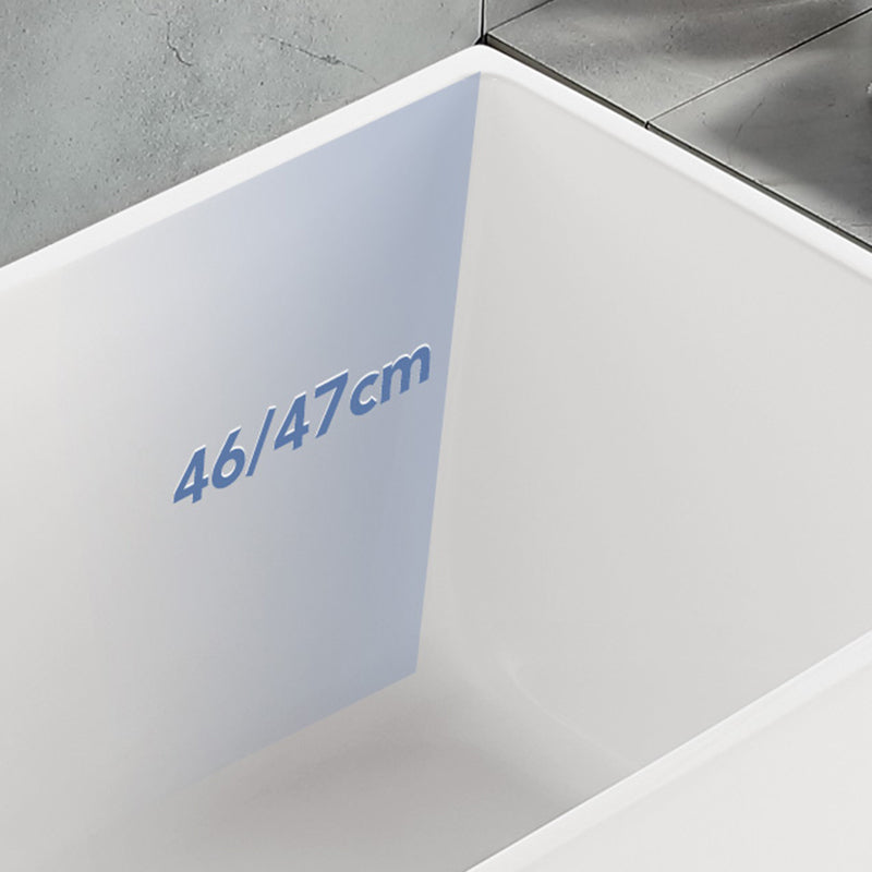 Antique Finish Soaking Bathtub Acrylic Rectangular Back to Wall Bath Tub Clearhalo 'Bathroom Remodel & Bathroom Fixtures' 'Bathtubs' 'Home Improvement' 'home_improvement' 'home_improvement_bathtubs' 'Showers & Bathtubs' 6782282