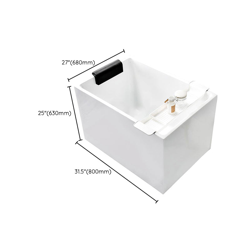 Back to Wall Soaking Bathtub Antique Finish Rectangular Acrylic Bath Tub Clearhalo 'Bathroom Remodel & Bathroom Fixtures' 'Bathtubs' 'Home Improvement' 'home_improvement' 'home_improvement_bathtubs' 'Showers & Bathtubs' 6782321