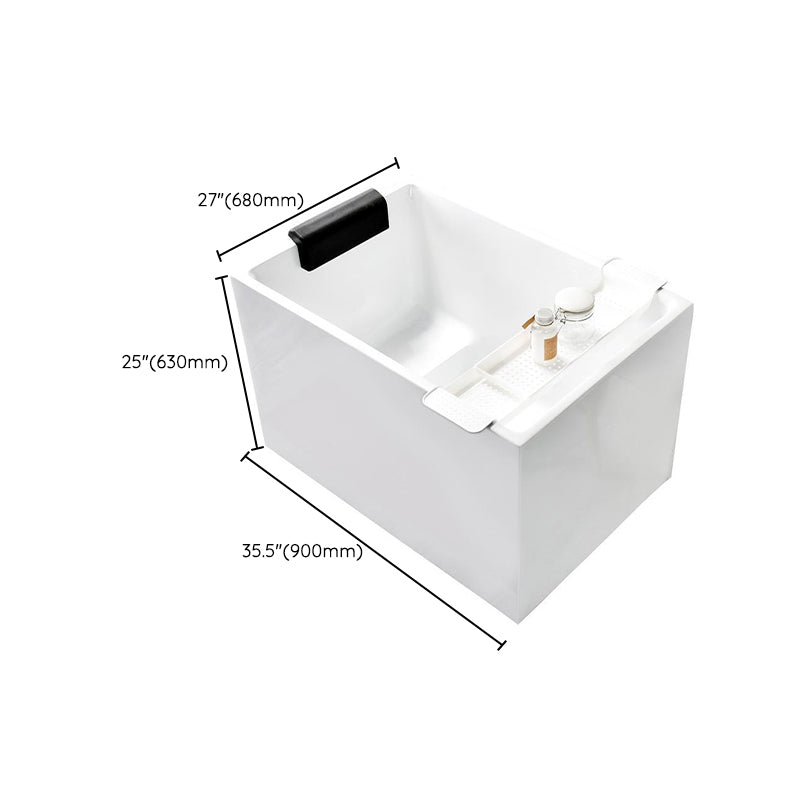 Back to Wall Soaking Bathtub Antique Finish Rectangular Acrylic Bath Tub Clearhalo 'Bathroom Remodel & Bathroom Fixtures' 'Bathtubs' 'Home Improvement' 'home_improvement' 'home_improvement_bathtubs' 'Showers & Bathtubs' 6782322