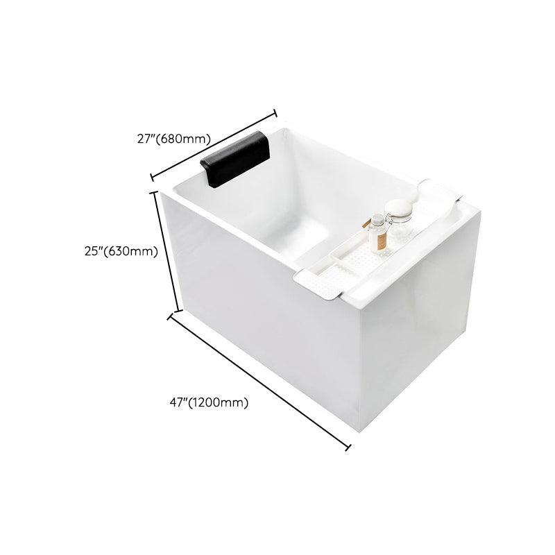Back to Wall Soaking Bathtub Antique Finish Rectangular Acrylic Bath Tub Clearhalo 'Bathroom Remodel & Bathroom Fixtures' 'Bathtubs' 'Home Improvement' 'home_improvement' 'home_improvement_bathtubs' 'Showers & Bathtubs' 6782328