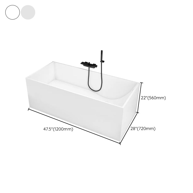 Stone Soaking Bathtub Antique Finish Rectangular Modern Bath Tub Clearhalo 'Bathroom Remodel & Bathroom Fixtures' 'Bathtubs' 'Home Improvement' 'home_improvement' 'home_improvement_bathtubs' 'Showers & Bathtubs' 6782361