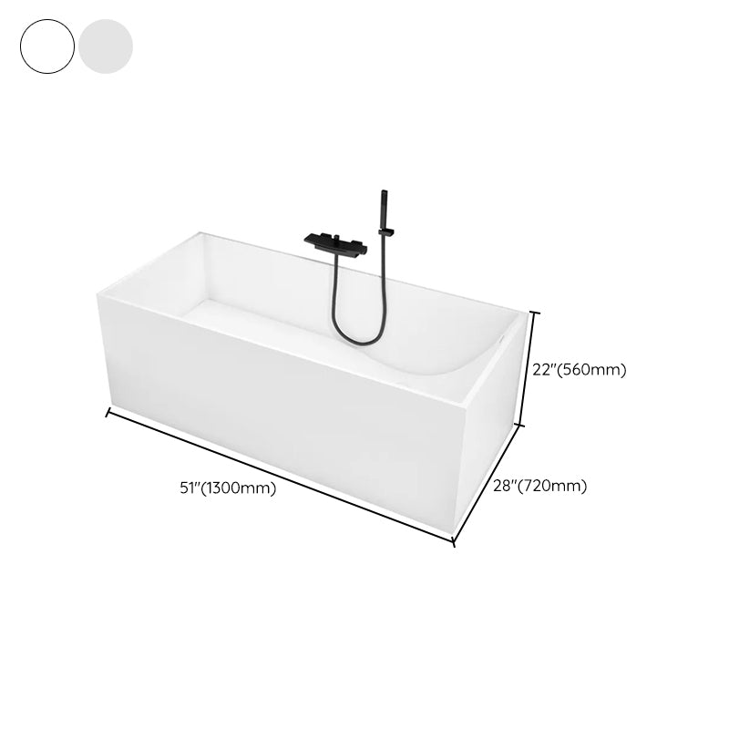 Stone Soaking Bathtub Antique Finish Rectangular Modern Bath Tub Clearhalo 'Bathroom Remodel & Bathroom Fixtures' 'Bathtubs' 'Home Improvement' 'home_improvement' 'home_improvement_bathtubs' 'Showers & Bathtubs' 6782362