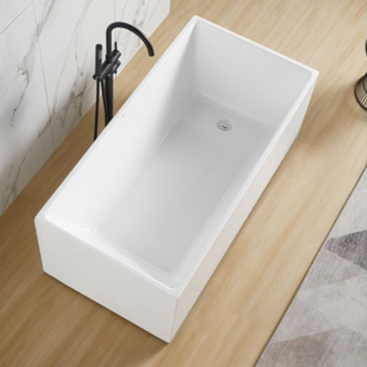 Soaking Back to Wall Bathtub Antique Finish Acrylic Bath Tub 67"L x 30"W x 24"H Clearhalo 'Bathroom Remodel & Bathroom Fixtures' 'Bathtubs' 'Home Improvement' 'home_improvement' 'home_improvement_bathtubs' 'Showers & Bathtubs' 6782370