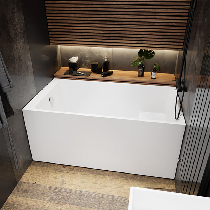 Soaking Bathtub Antique Finish Rectangular Back to Wall Bath Tub 55"L x 30"W x 24"H With Seat Tub Clearhalo 'Bathroom Remodel & Bathroom Fixtures' 'Bathtubs' 'Home Improvement' 'home_improvement' 'home_improvement_bathtubs' 'Showers & Bathtubs' 6782392