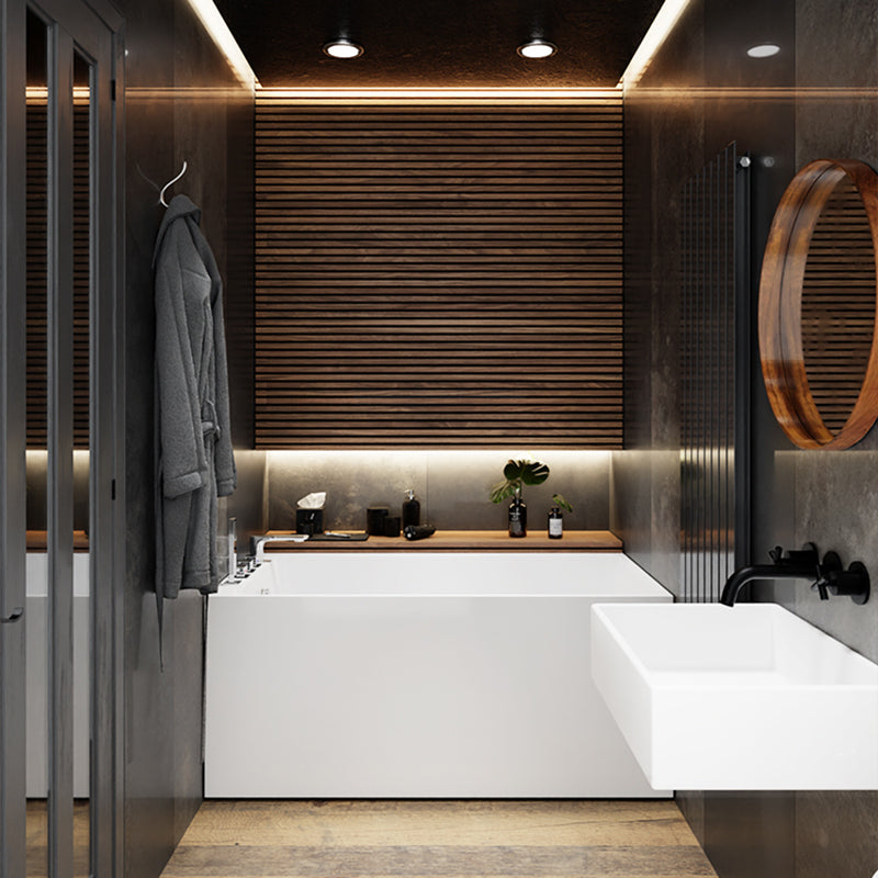 Soaking Bathtub Antique Finish Rectangular Back to Wall Bath Tub Without Seat Tub with Silver 5-Piece Set Clearhalo 'Bathroom Remodel & Bathroom Fixtures' 'Bathtubs' 'Home Improvement' 'home_improvement' 'home_improvement_bathtubs' 'Showers & Bathtubs' 6782397