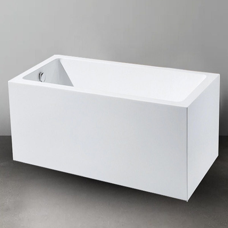 Soaking Bathtub Antique Finish Rectangular Back to Wall Bath Tub Without Seat Tub Clearhalo 'Bathroom Remodel & Bathroom Fixtures' 'Bathtubs' 'Home Improvement' 'home_improvement' 'home_improvement_bathtubs' 'Showers & Bathtubs' 6782398