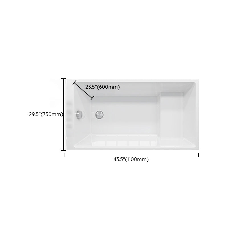 Soaking Bathtub Antique Finish Rectangular Back to Wall Bath Tub Clearhalo 'Bathroom Remodel & Bathroom Fixtures' 'Bathtubs' 'Home Improvement' 'home_improvement' 'home_improvement_bathtubs' 'Showers & Bathtubs' 6782405