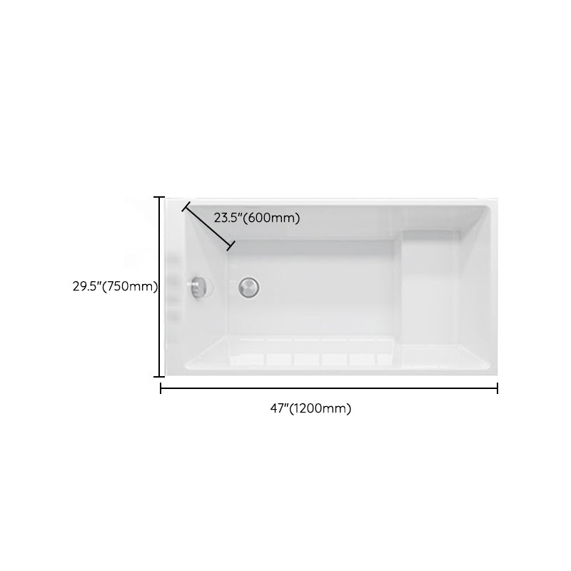 Soaking Bathtub Antique Finish Rectangular Back to Wall Bath Tub Clearhalo 'Bathroom Remodel & Bathroom Fixtures' 'Bathtubs' 'Home Improvement' 'home_improvement' 'home_improvement_bathtubs' 'Showers & Bathtubs' 6782407