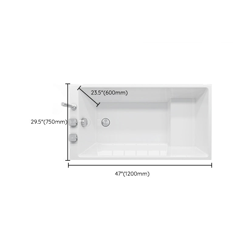 Soaking Bathtub Antique Finish Rectangular Back to Wall Bath Tub Clearhalo 'Bathroom Remodel & Bathroom Fixtures' 'Bathtubs' 'Home Improvement' 'home_improvement' 'home_improvement_bathtubs' 'Showers & Bathtubs' 6782408