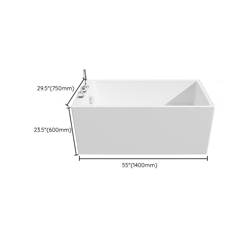 Soaking Bathtub Antique Finish Rectangular Back to Wall Bath Tub Clearhalo 'Bathroom Remodel & Bathroom Fixtures' 'Bathtubs' 'Home Improvement' 'home_improvement' 'home_improvement_bathtubs' 'Showers & Bathtubs' 6782416