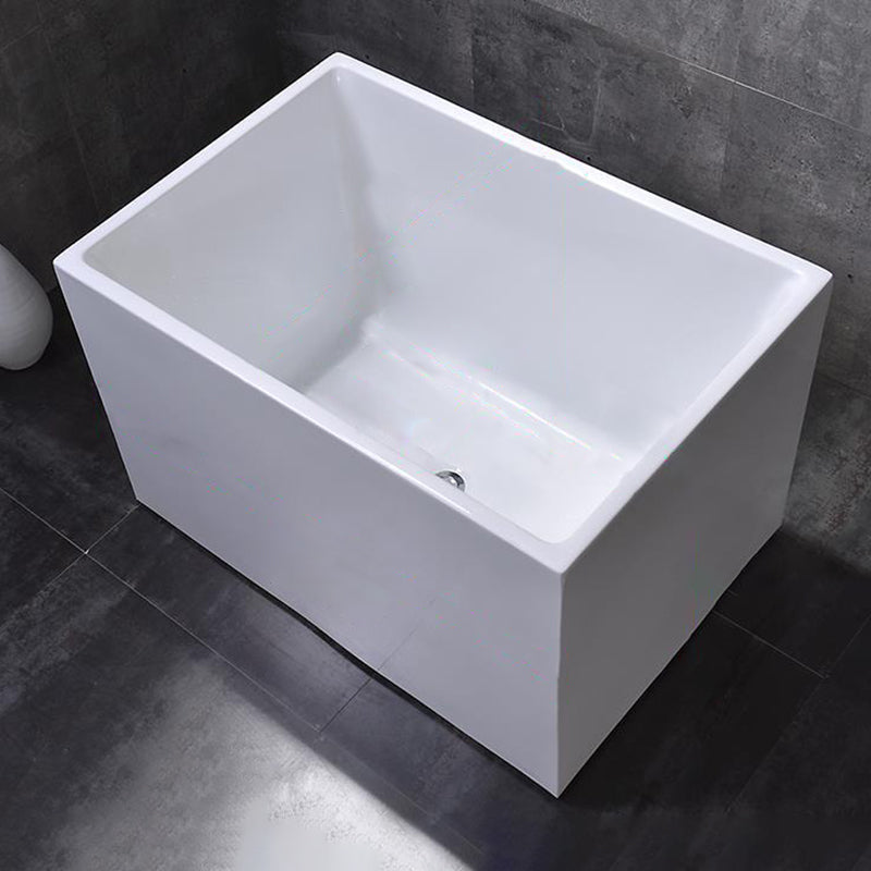 Soaking Acrylic Bathtub Antique Finish Rectangular Back to Wall Bath Tub Without Seat Clearhalo 'Bathroom Remodel & Bathroom Fixtures' 'Bathtubs' 'Home Improvement' 'home_improvement' 'home_improvement_bathtubs' 'Showers & Bathtubs' 6782418