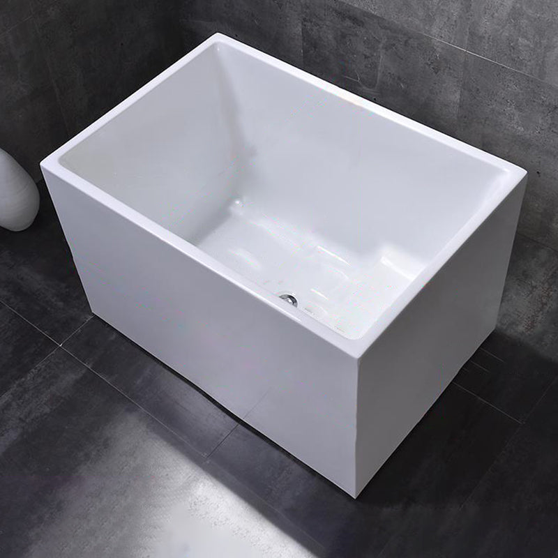 Soaking Acrylic Bathtub Antique Finish Rectangular Back to Wall Bath Tub With Seat Clearhalo 'Bathroom Remodel & Bathroom Fixtures' 'Bathtubs' 'Home Improvement' 'home_improvement' 'home_improvement_bathtubs' 'Showers & Bathtubs' 6782419