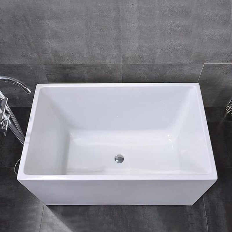 Soaking Acrylic Bathtub Antique Finish Rectangular Back to Wall Bath Tub 39"L x 27"W x 25"H Without Seat Clearhalo 'Bathroom Remodel & Bathroom Fixtures' 'Bathtubs' 'Home Improvement' 'home_improvement' 'home_improvement_bathtubs' 'Showers & Bathtubs' 6782420