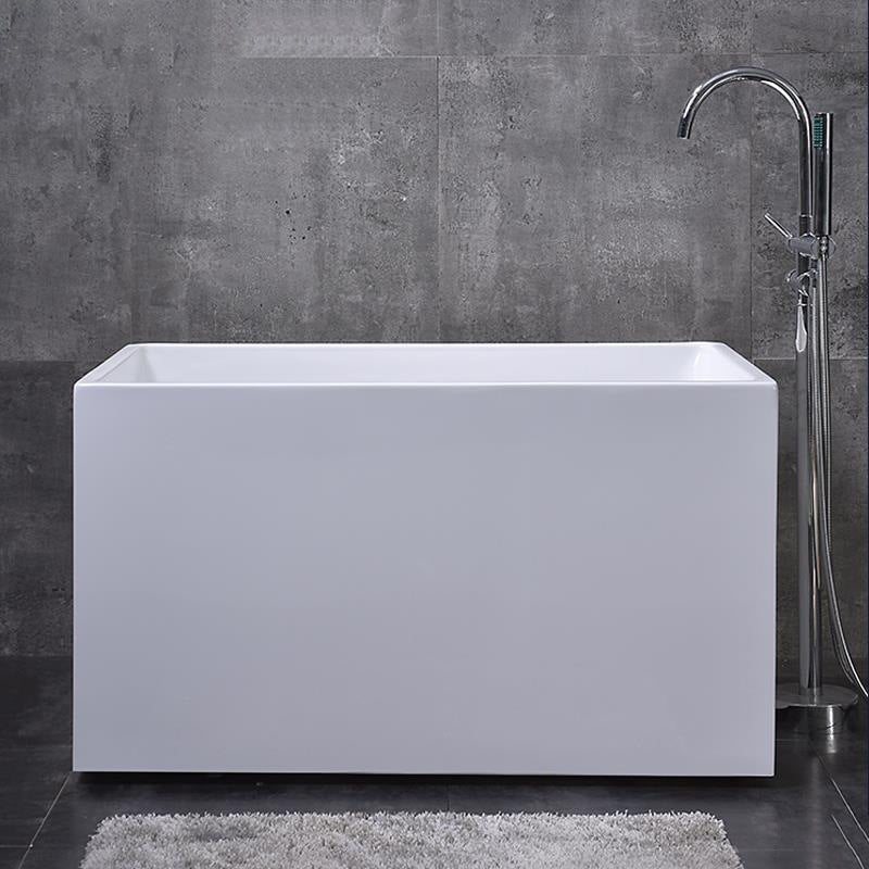 Soaking Acrylic Bathtub Antique Finish Rectangular Back to Wall Bath Tub 35"L x 27"W x 25"H Without Seat Clearhalo 'Bathroom Remodel & Bathroom Fixtures' 'Bathtubs' 'Home Improvement' 'home_improvement' 'home_improvement_bathtubs' 'Showers & Bathtubs' 6782422