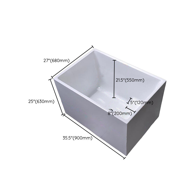 Soaking Acrylic Bathtub Antique Finish Rectangular Back to Wall Bath Tub Clearhalo 'Bathroom Remodel & Bathroom Fixtures' 'Bathtubs' 'Home Improvement' 'home_improvement' 'home_improvement_bathtubs' 'Showers & Bathtubs' 6782429