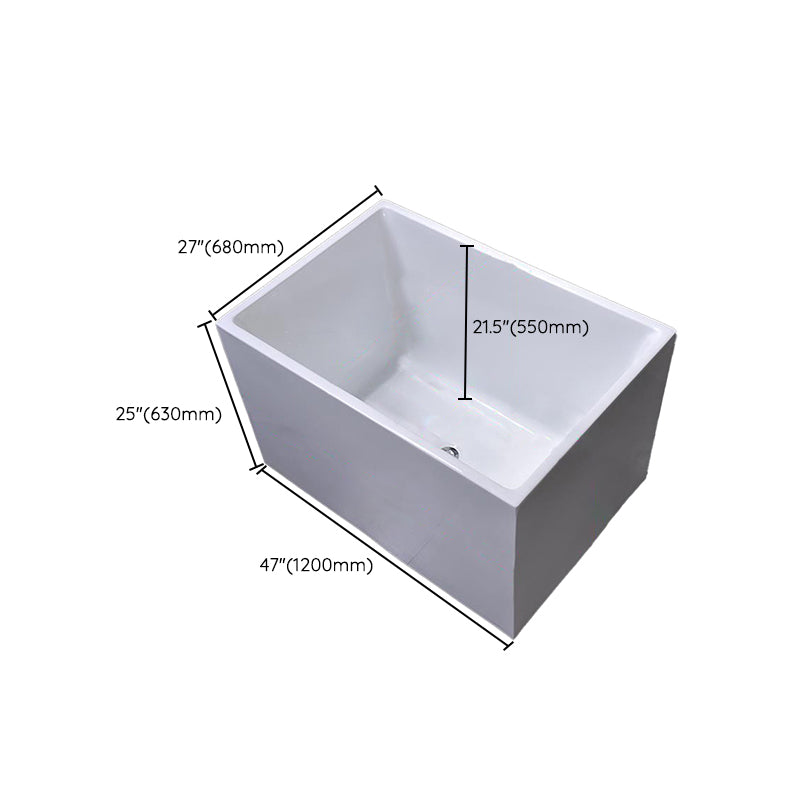 Soaking Acrylic Bathtub Antique Finish Rectangular Back to Wall Bath Tub Clearhalo 'Bathroom Remodel & Bathroom Fixtures' 'Bathtubs' 'Home Improvement' 'home_improvement' 'home_improvement_bathtubs' 'Showers & Bathtubs' 6782440