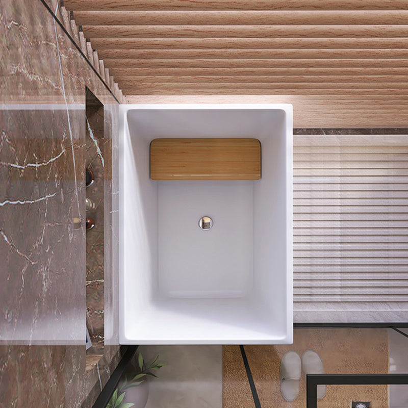 Soaking Acrylic Bathtub Antique Finish Rectangular Flat Bottom Bath Tub 31"L x 24"W x 27"H Tub Clearhalo 'Bathroom Remodel & Bathroom Fixtures' 'Bathtubs' 'Home Improvement' 'home_improvement' 'home_improvement_bathtubs' 'Showers & Bathtubs' 6782460