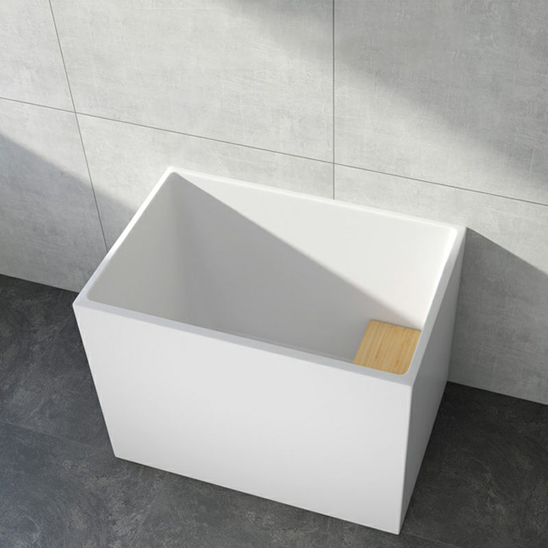 Soaking Acrylic Bathtub Antique Finish Rectangular Flat Bottom Bath Tub 35"L x 24"W x 27"H Tub Clearhalo 'Bathroom Remodel & Bathroom Fixtures' 'Bathtubs' 'Home Improvement' 'home_improvement' 'home_improvement_bathtubs' 'Showers & Bathtubs' 6782461