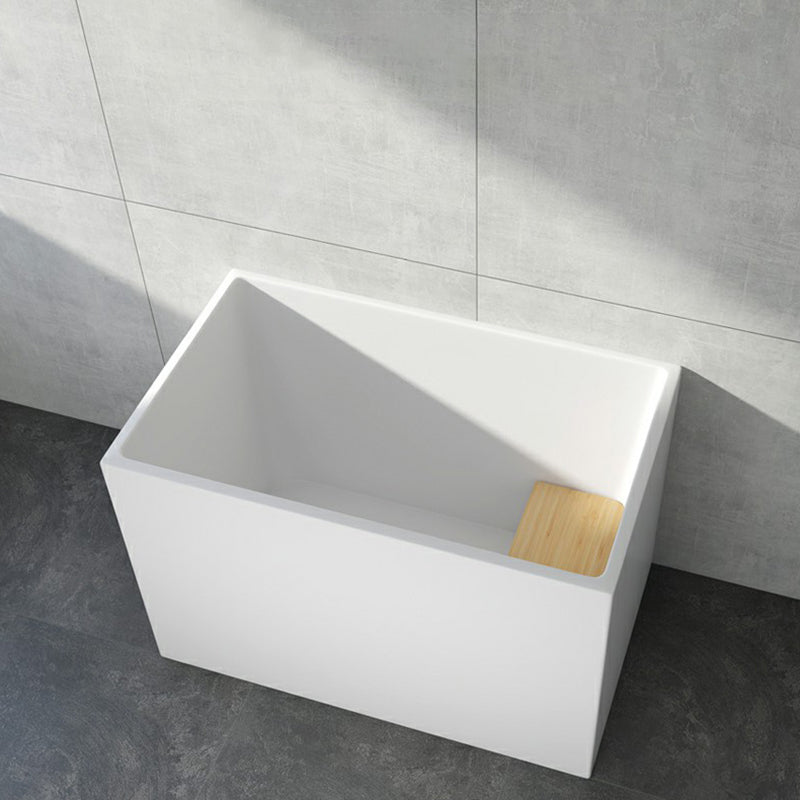 Soaking Acrylic Bathtub Antique Finish Rectangular Flat Bottom Bath Tub 39"L x 24"W x 27"H Tub Clearhalo 'Bathroom Remodel & Bathroom Fixtures' 'Bathtubs' 'Home Improvement' 'home_improvement' 'home_improvement_bathtubs' 'Showers & Bathtubs' 6782463